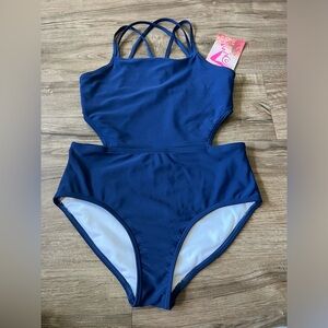 Kanu Surf Girls Blue One Piece with cut outs